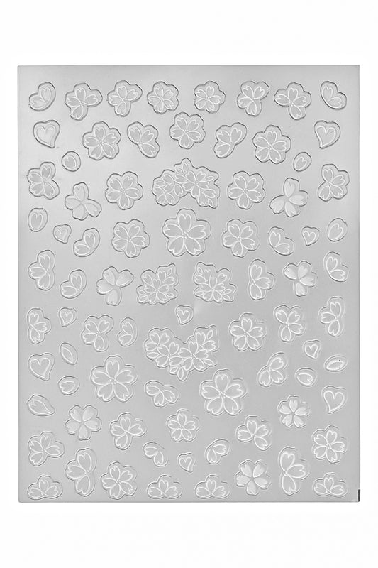 White flowers - 3D Sticker