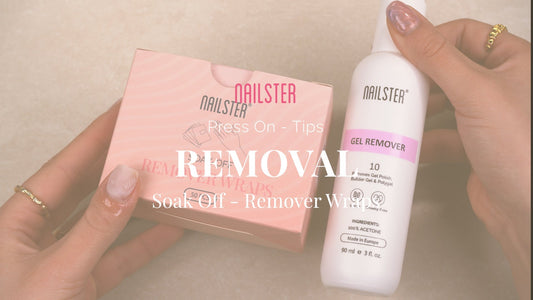 Borttagning av Press-on Tipper med Soak Off Remover Wraps - Nailster Sweden