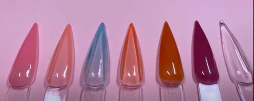 Builder gel swatches - Nailster Sweden