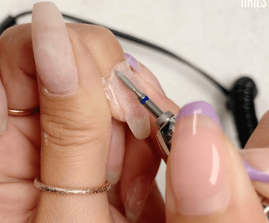 Prep med elektrisk nagelfil - Nailster Sweden