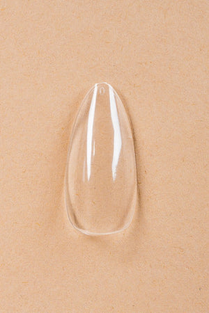 5 x Almond Medium Clear Tipper