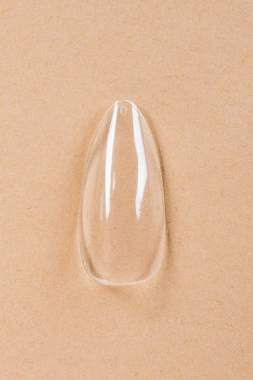 5 x Almond Medium Clear Tipper