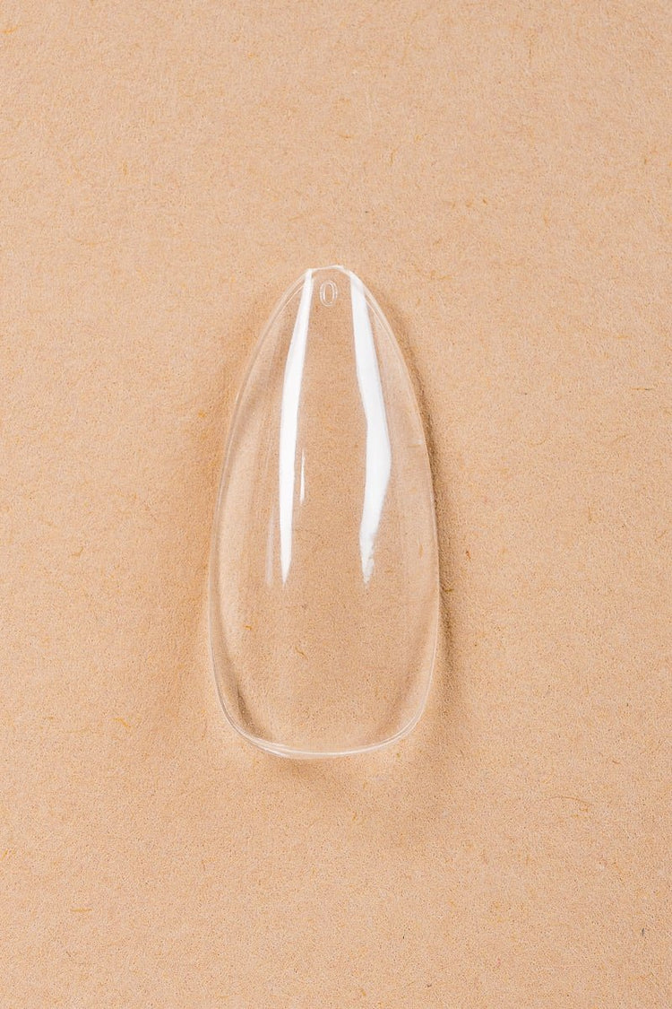 5 x Almond Medium Clear Tipper