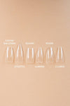 5 x Coffin/Ballerina Medium Clear Tipper