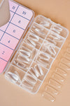 5 x Coffin/Ballerina Medium Clear Tipper