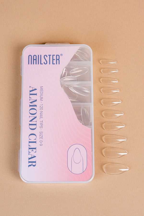 Almond Medium Clear Tippar