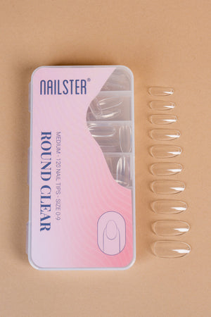 Round Medium Clear Tippar