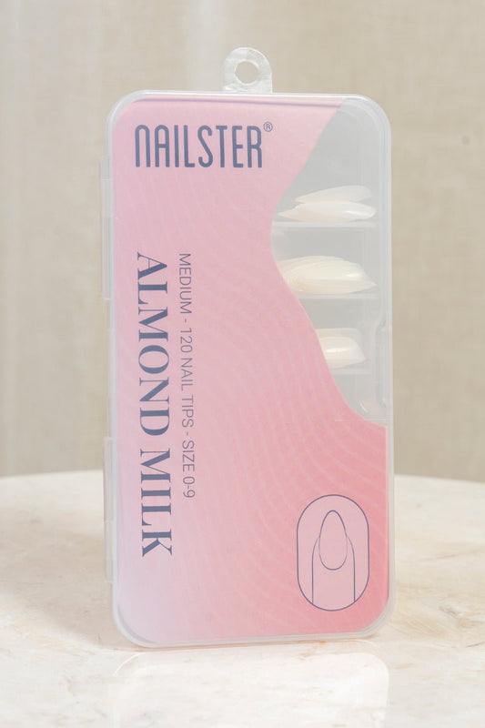 Almond Medium Milk Tipper (120 stk) | Nailster Denmark