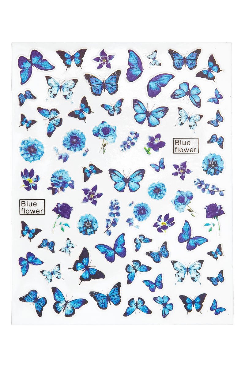 Blue Butterflies stickers | Nailster Sweden