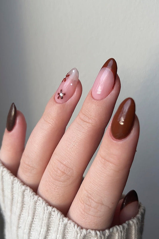 Brown Flower Look | Nailster Sweden