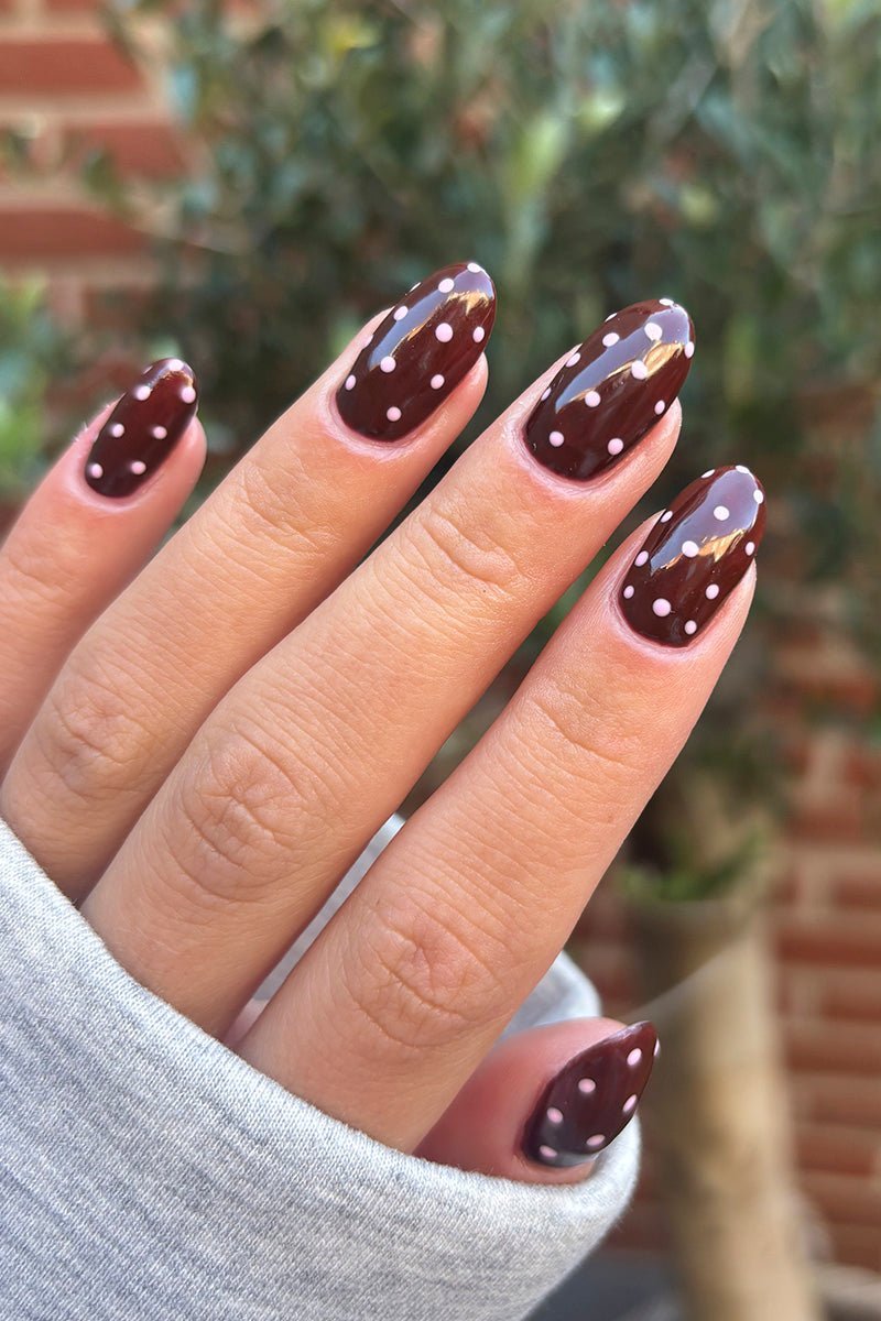 Brown Polka Look