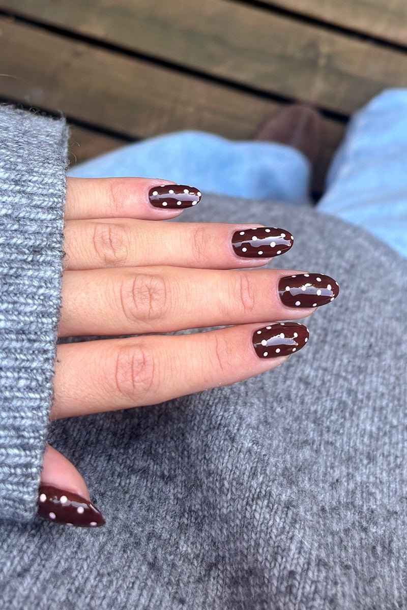 Brown Polka Look