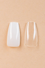 5 x Coffin/Ballerina Medium Clear Tippar