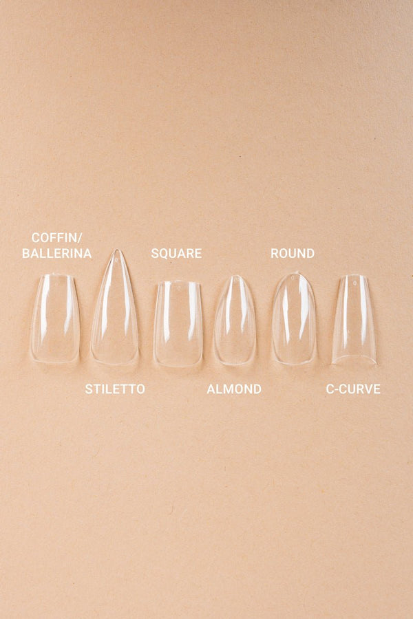 Coffin/Ballerina Clear Tipper | Nailster Denmark