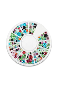 Färgade runda rhinestone-smyckesstenar