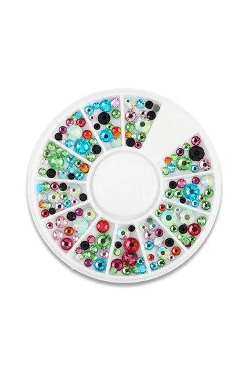Färgade runda rhinestone - smyckesstenar