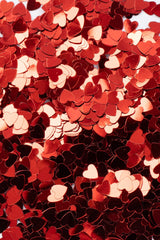Glitter - Röd Hjärtformad