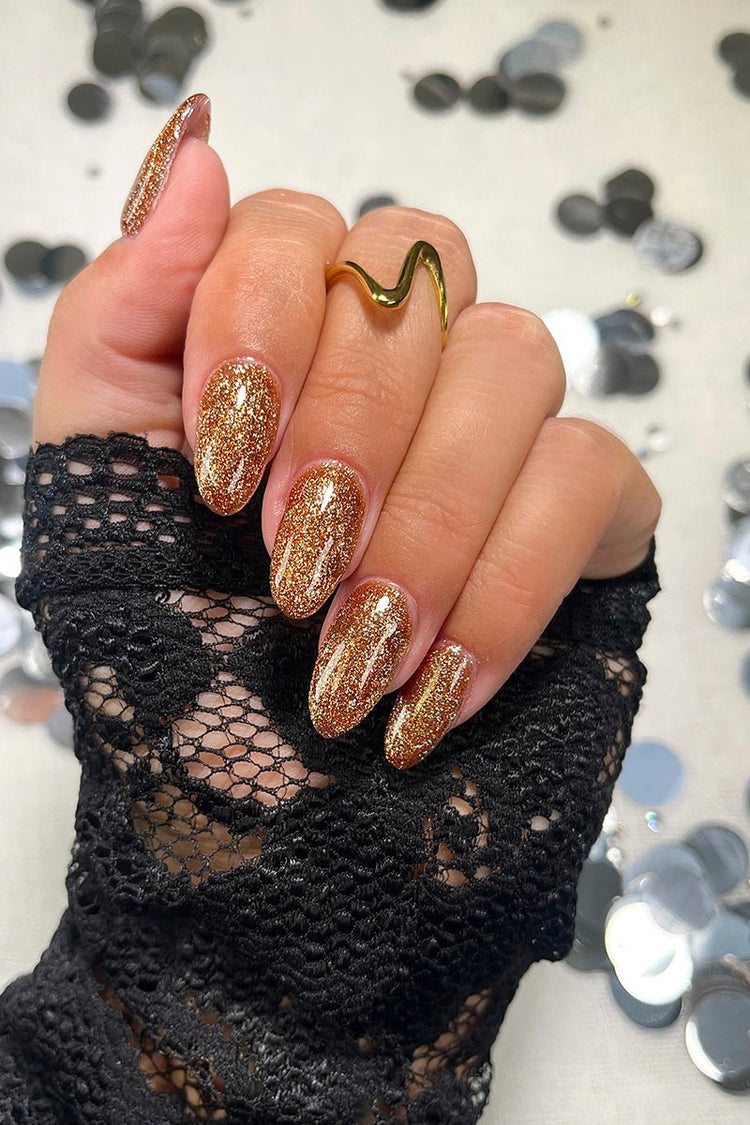 Golden Glitter · 449 – Liquid Builder Gel från Nailster, bild 3