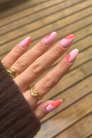 Peach Dots Look