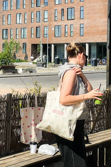 Tote Bag - Dusty Green Dots