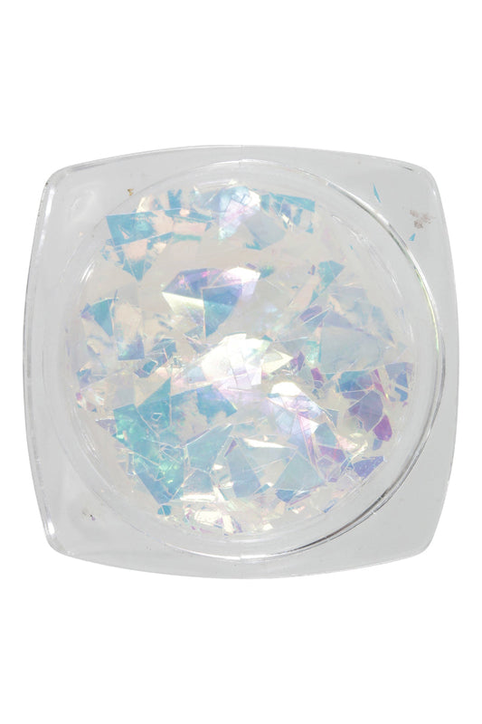 Glass Flake - White/Blue Glitter